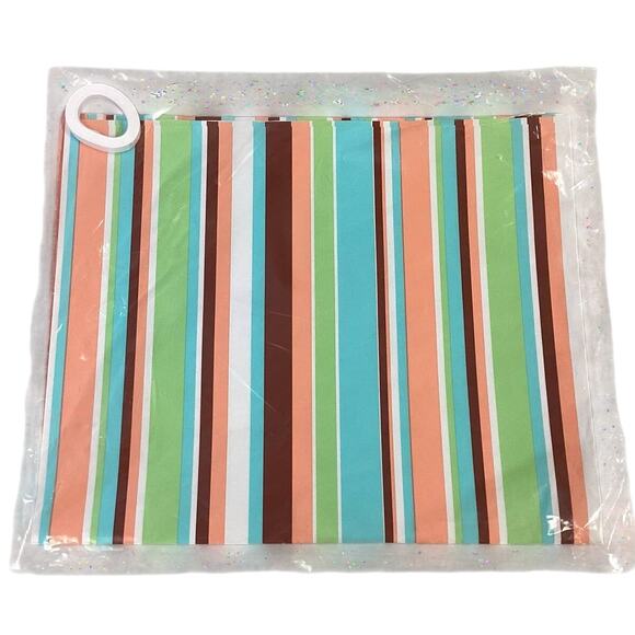 Six Packs of 2 sheets 24X20 Striped Wrapping Paper w 7yds White Curling Ribbon - Picture 2 of 3